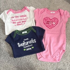 Seattle Seahawks Baby Onesies Set of 3 - 18 months